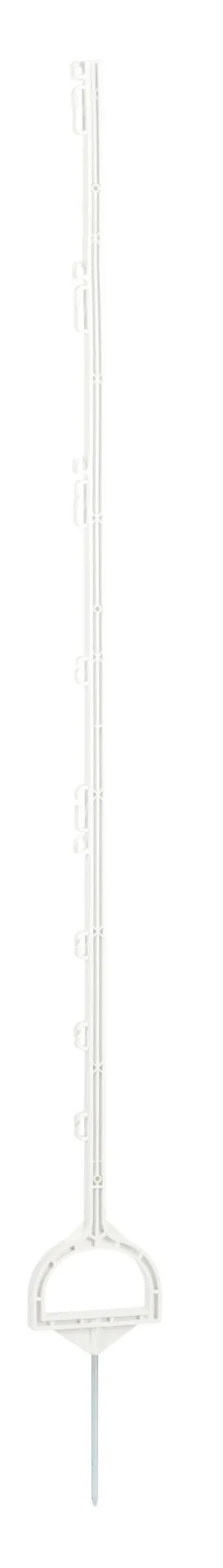 Kerbl Kunststoff-Weidepfahl in Weiß mit Steigbügeltritt, 158 cm