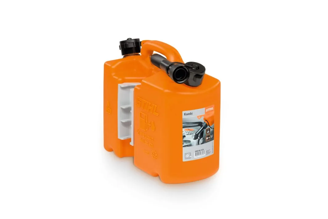 STIHL Profi-Kombikanister in Orange mit 5 l Kraftstoff- und 3 l Öltank