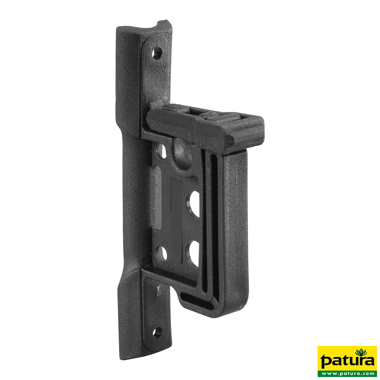 Patura Breitband-Isolator in Schwarz für Bänder bis 40 mm aus Vollkunststoff