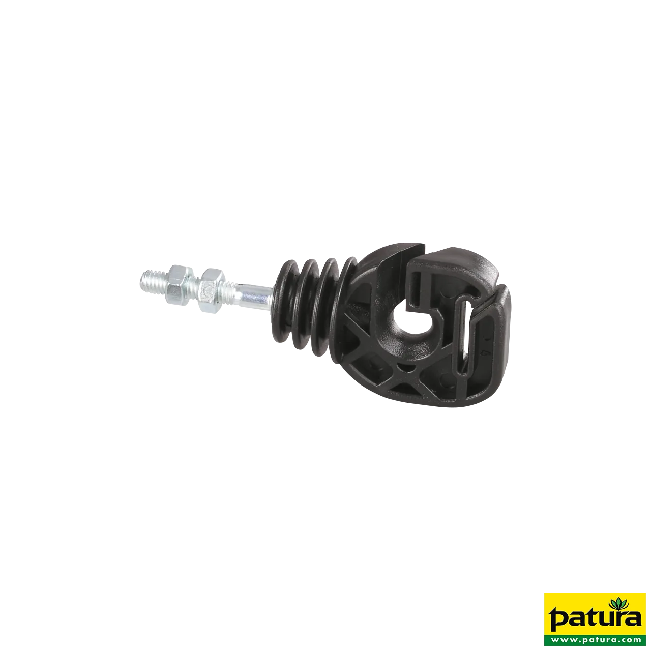 Patura Seil- und Bandisolator mit M6-Gewinde in Schwarz für Seile bis 20 mm