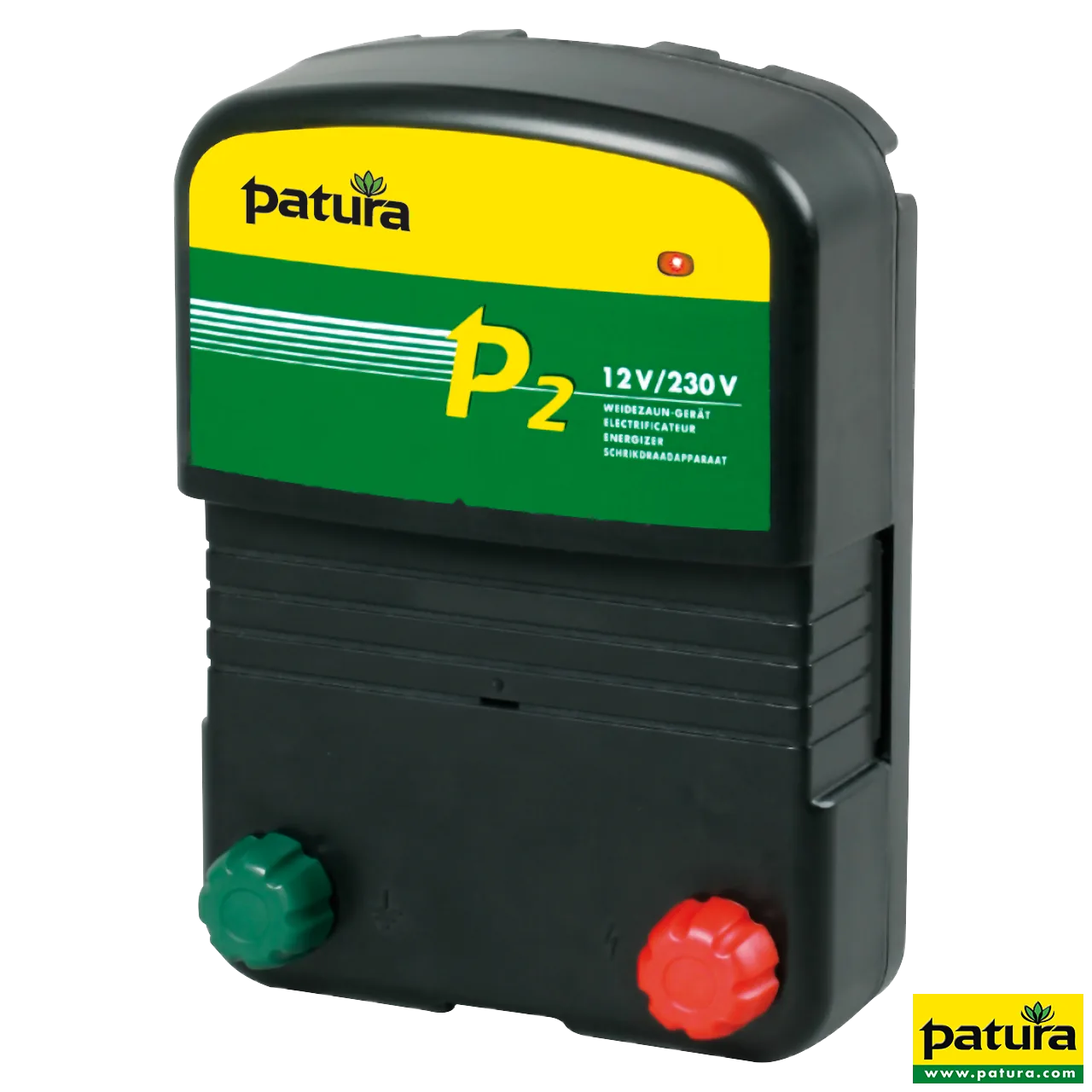 Patura P2 Weidezaun-Kombigerät für 230 V und 12 V in Grün-Schwarz