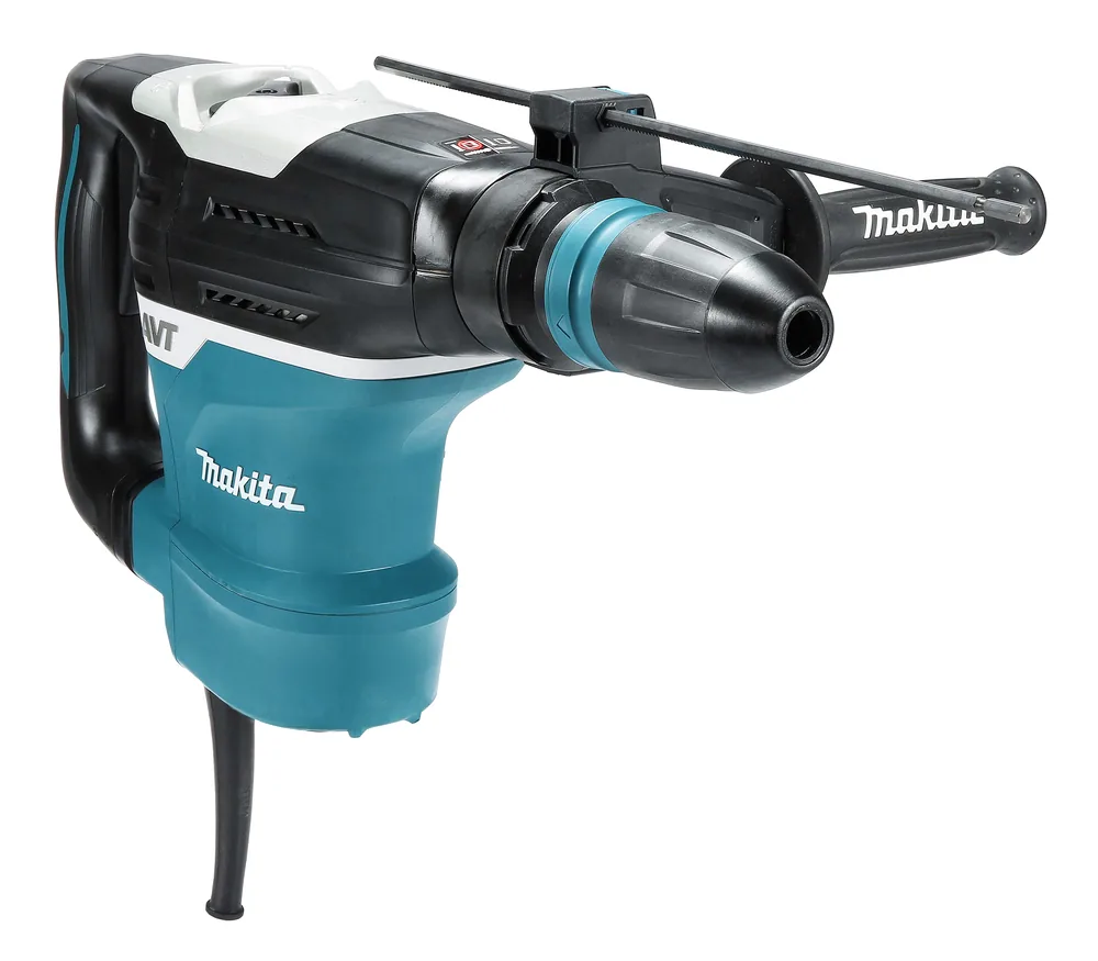 Makita HR4013C Kombihammer schräg mit Blick auf die SDS-max-Werkzeugaufnahme