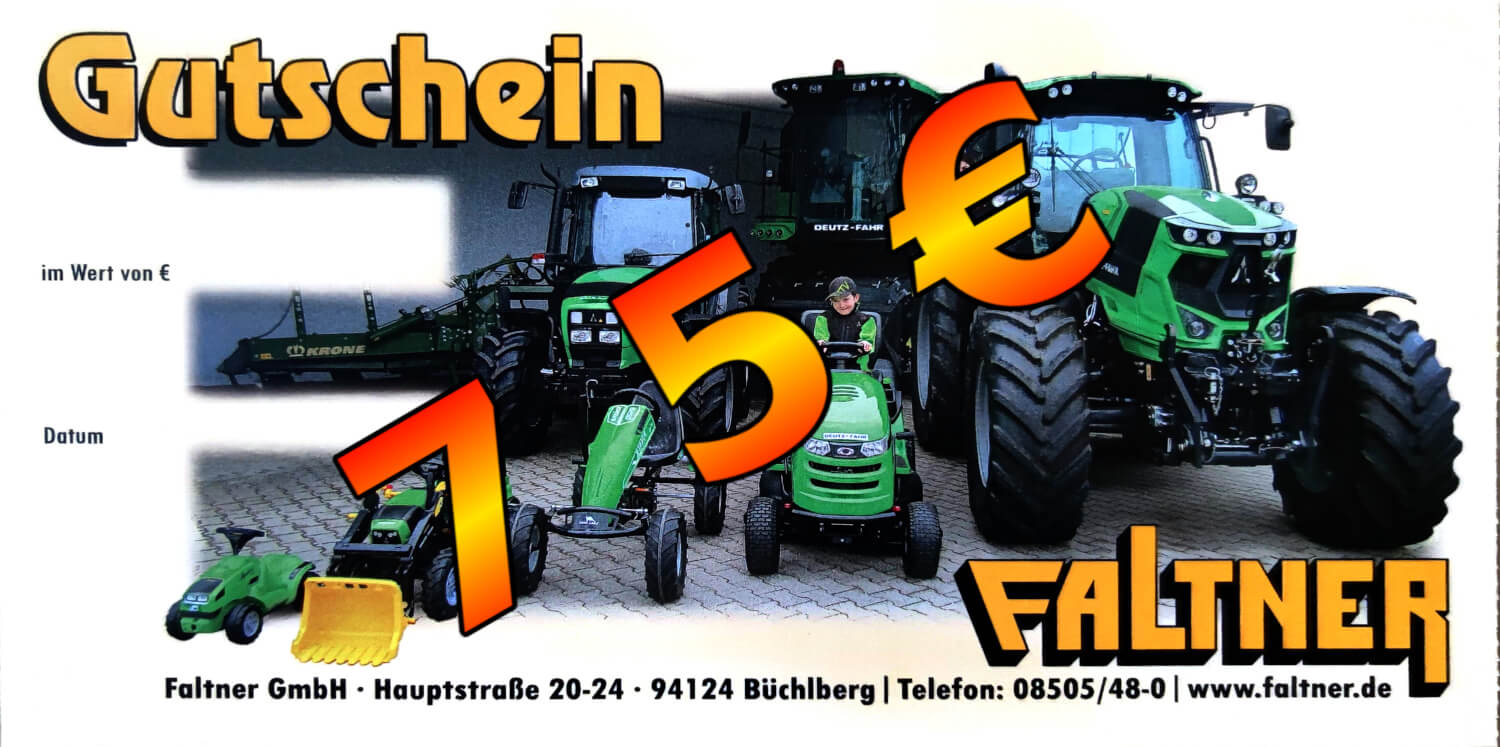 Faltner Gutschein 75 € Faltner Gutschein 75 €