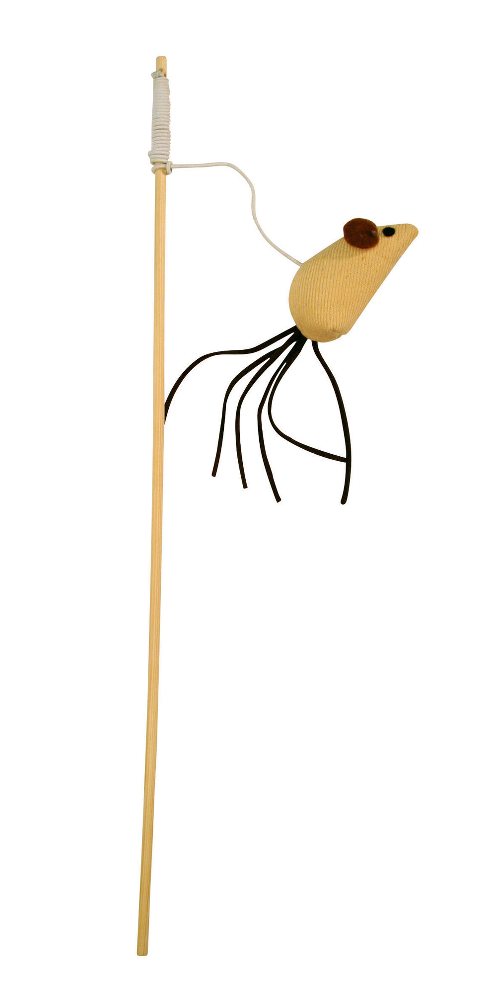 Kerbl Natur Spielangel Maus 40 cm - Ideal für Katzen spiel und Training