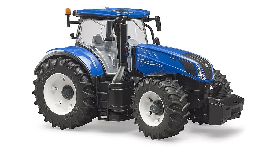 Bruder New Holland T7.315 Traktor in Blau mit Frontgewicht, Spielzeug im Maßstab 1:16