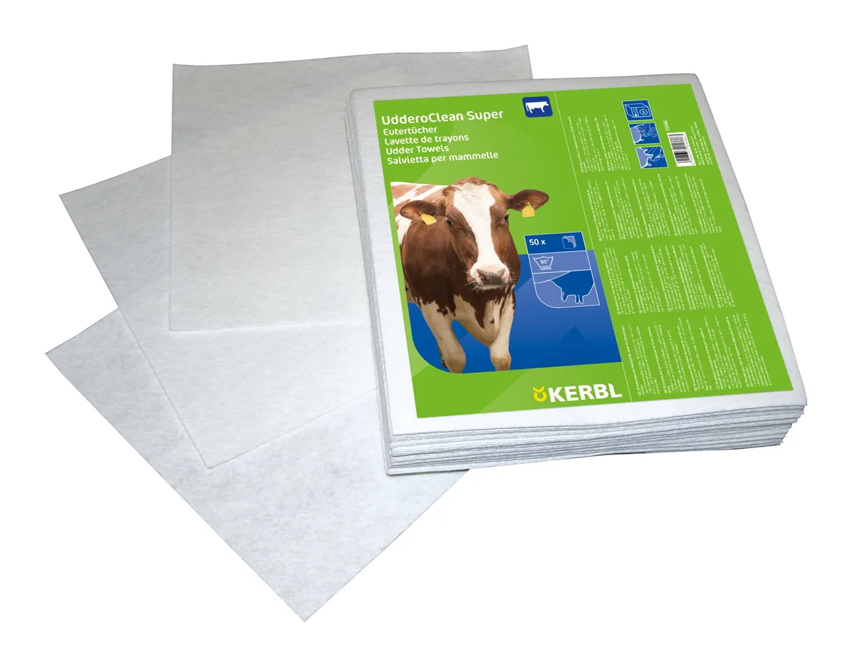 Kerbl Eutertuch Uddero Clean, Stapel wiederverwendbarer Tücher mit Verpackung