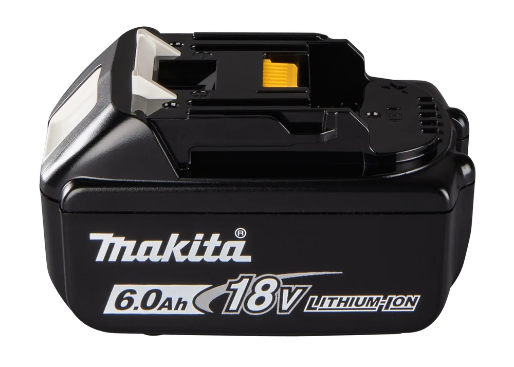Makita 197422-4 Li-Ion-Akku 18V 6,0 Ah mit Blick auf die Kontakte