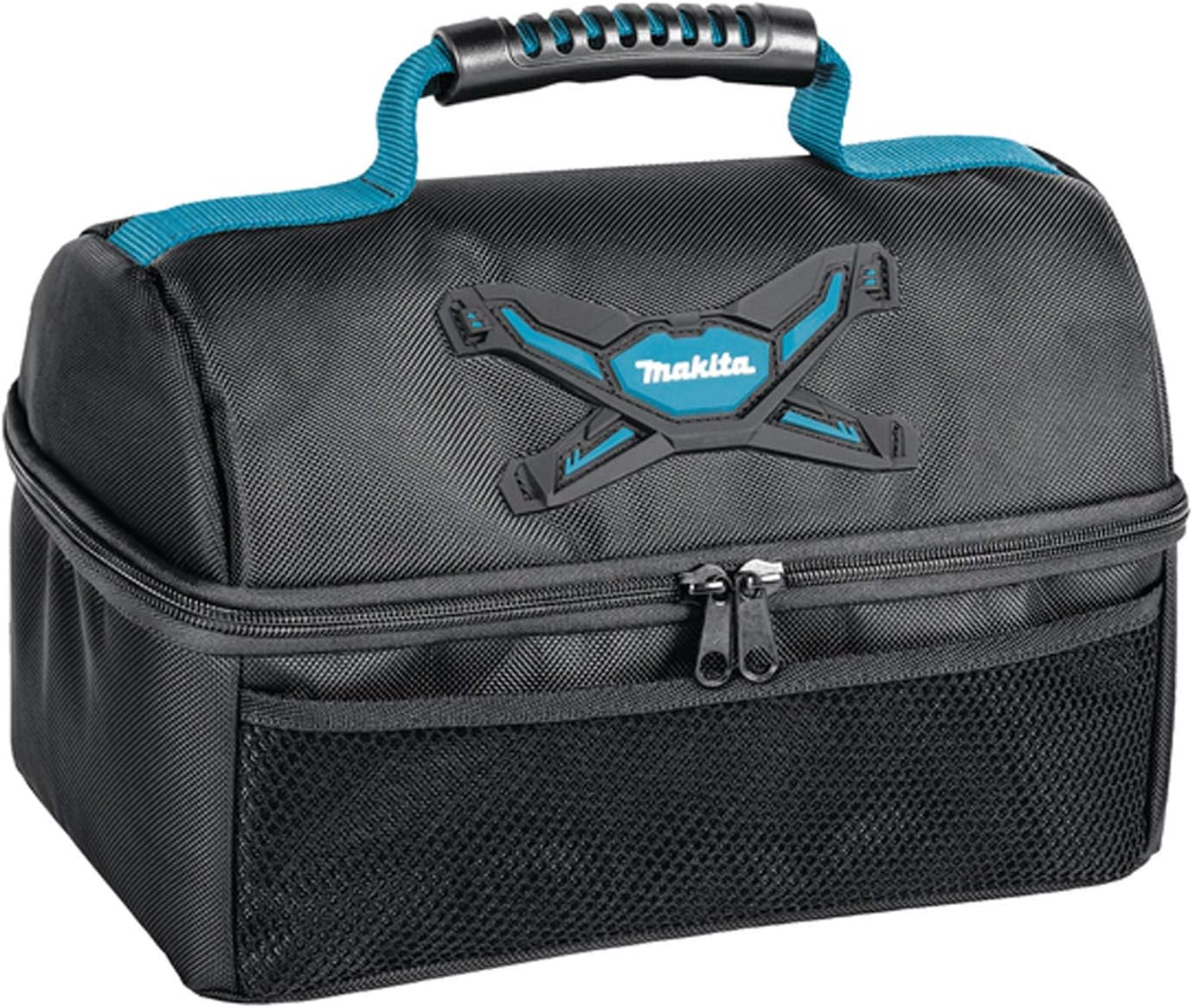 Makita Lunchtasche in Schwarz-Türkis mit zwei Fächern