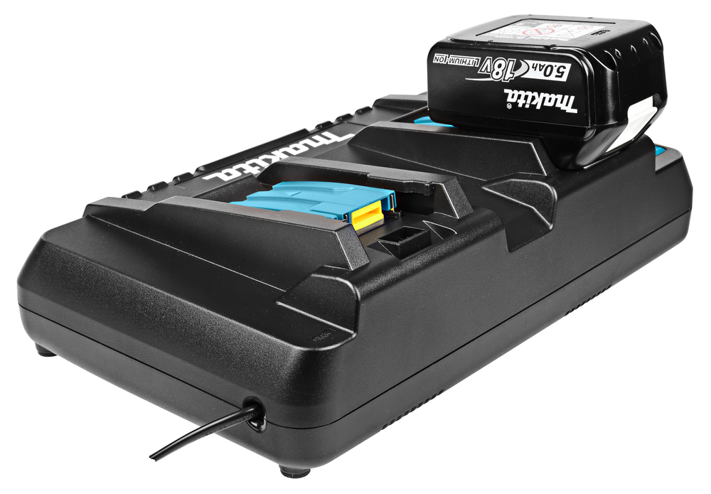 Makita 196933-6 Doppel-Schnellladegerät DC18RD – Effizientes Laden für 14, 4V und 18V LXT-Akkus