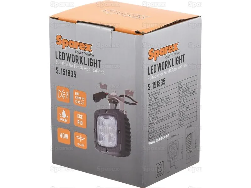 Verpackung des Sparex S.151835 LED-Arbeitsscheinwerfers
