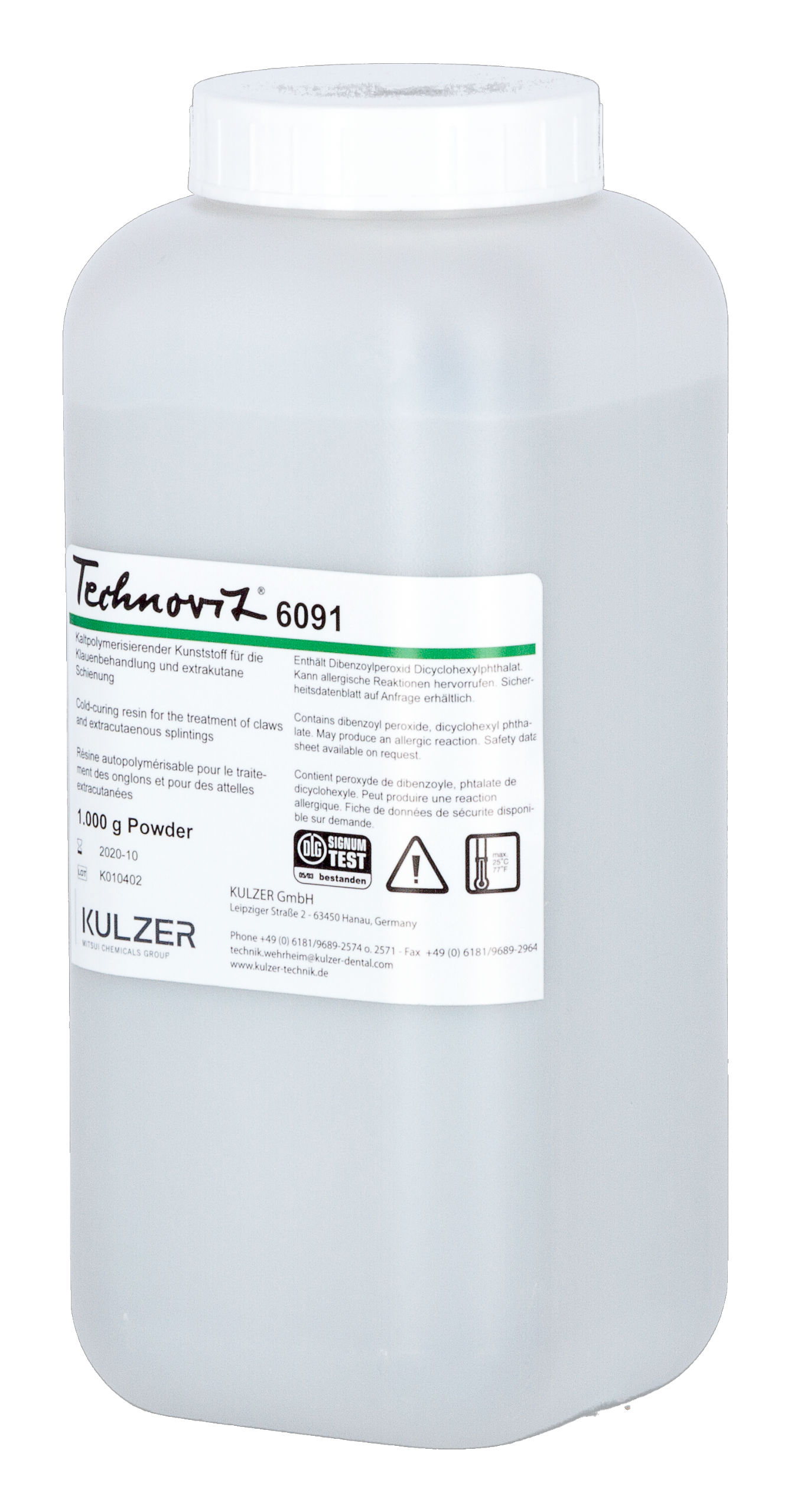 Technovit Pulver 1000g - Hoof Treatment Material für Landwirte und Tierhalter von Kerbl 1623