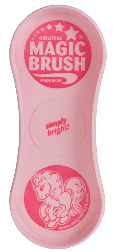 MagicBrush Pink Pony Bürste - Praktische Reitbürste für Pferdepflege und Sattelblanketzurückhaltung von Kerbl. Diese Bürste bietet sanfte Borsten zur Massage und Pflege des Pferdes sowie zur Entfernung von Pferdehaaren vom Sattel. Eignet sich auch für Huf