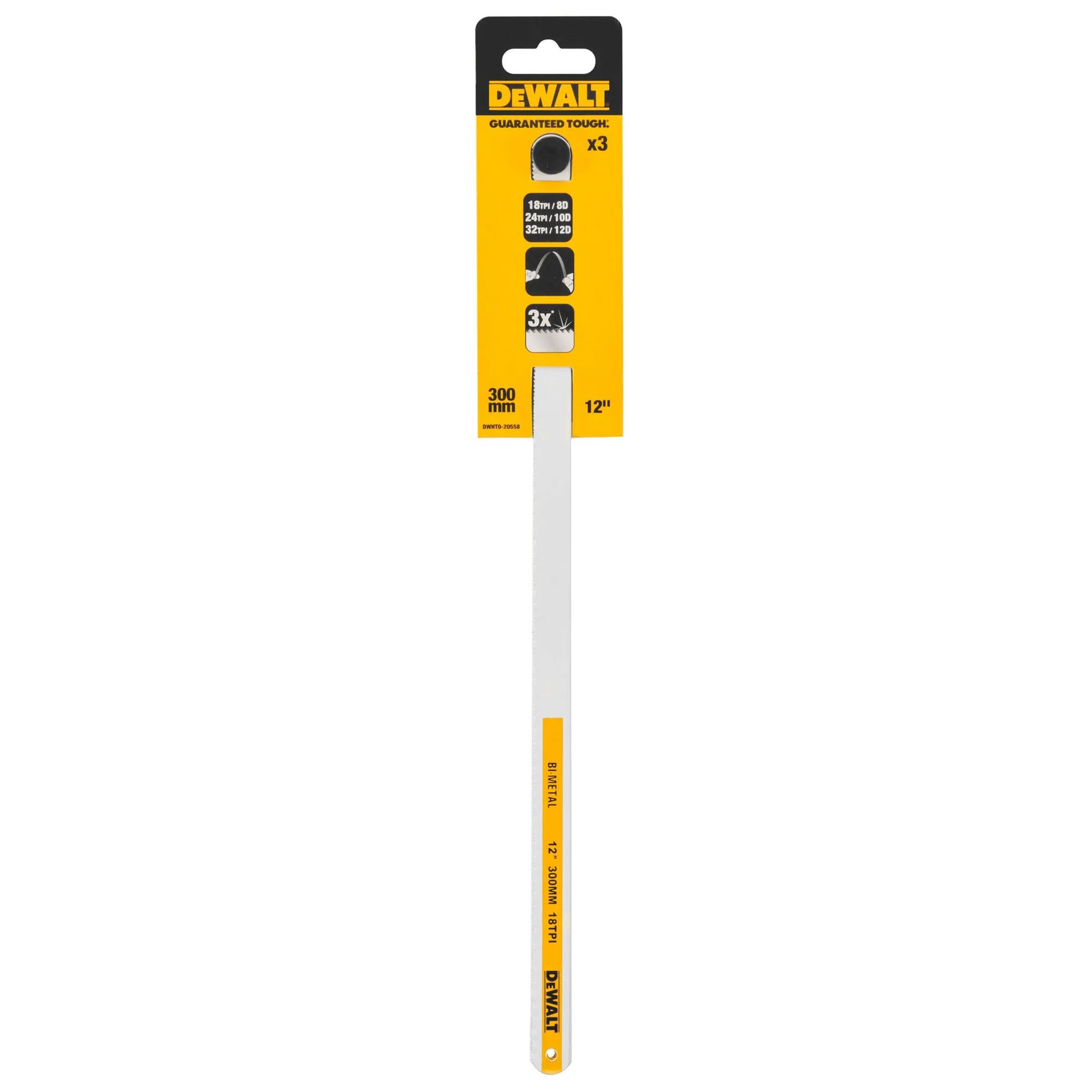DeWalt DWHT0-20558 Bügelsägeblatt 300 mm, Verpackung (3 Stück)