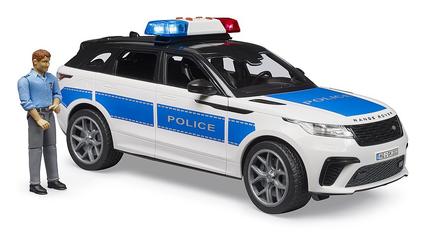 BRUDER Range Rover Velar Polizeifahrzeug mit Polizist – Authentisches Einsatzfahrzeug im Maßstab 1:16 BRUDER Range Rover Velar Polizeifahrzeug mit Polizist – Authentisches Einsatzfahrzeug im Maßstab 1:16