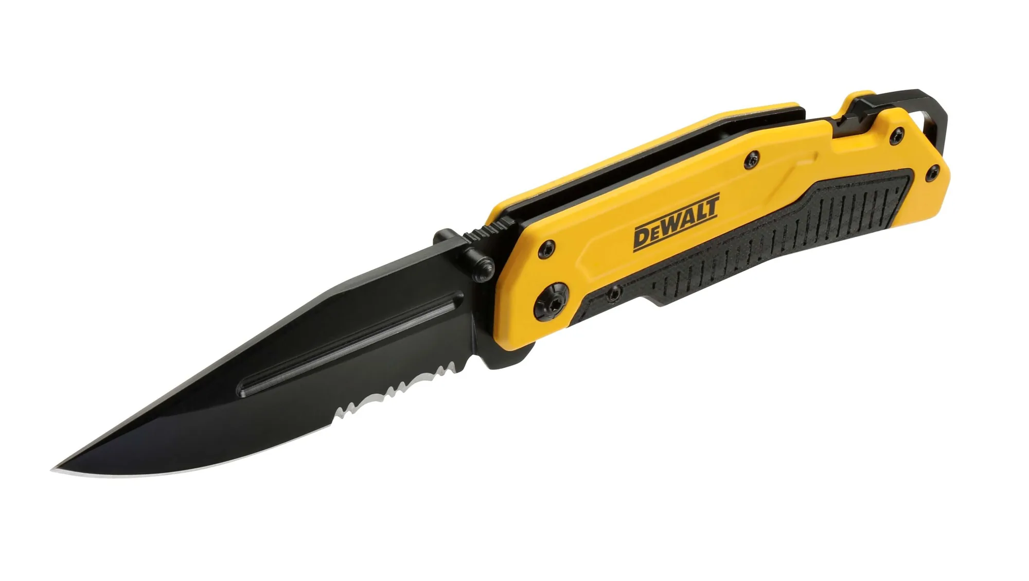 DeWalt DWHT0-10313 Klappmesser mit schwarzer Klinge und gelbem Griff