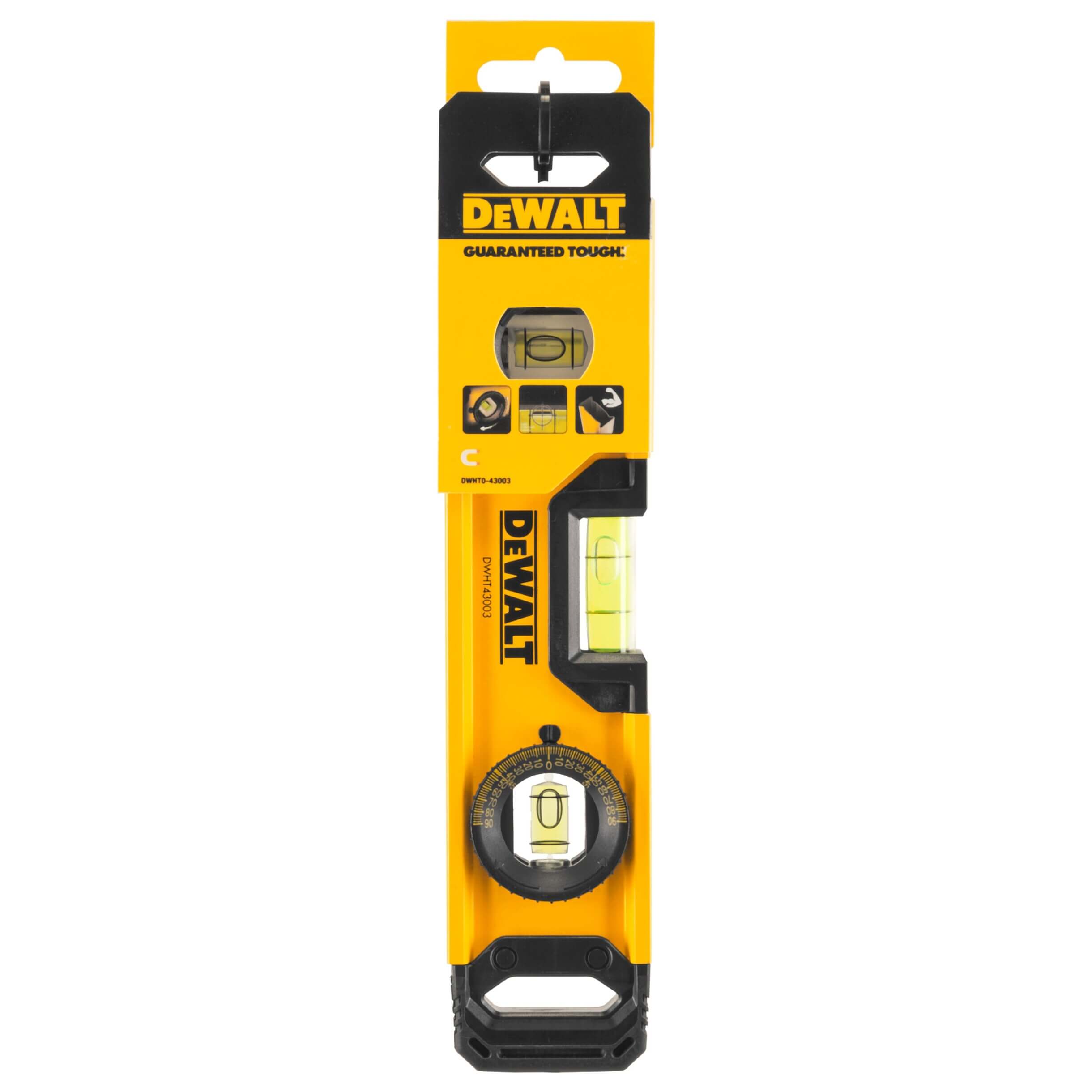 DeWalt DWHT0-43003 250 mm Torpedo-Wasserwaage – Präzision und Langlebigkeit für professionelle Anwendungen