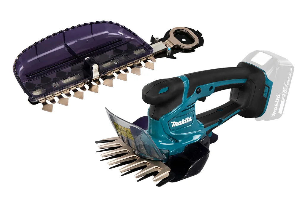 Makita Akku-Gras- und Strauchschere DUM604ZX in Türkis-Schwarz mit Wechselmessern