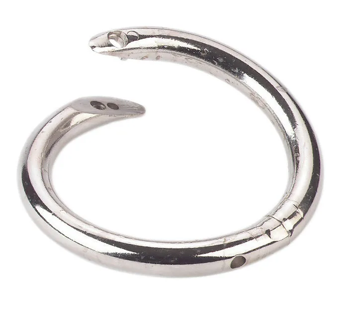 Kerbl rostfreier Drehbulli-Nasenring 59 mm aus Edelstahl mit Schraube