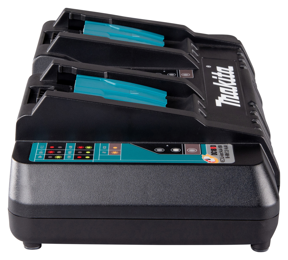 Makita 196933-6 Doppel-Schnellladegerät DC18RD – Effizientes Laden für 14, 4V und 18V LXT-Akkus