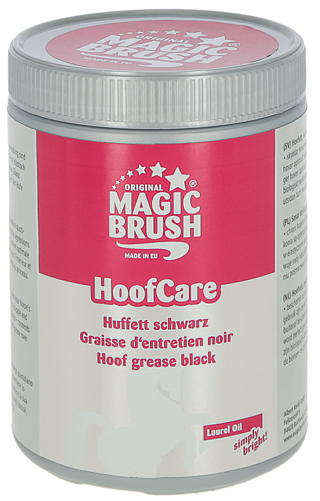 Kerbl Huffett schwarz 1000 ml - Pferdehufpflegefett mit Pflanzenölen und Lorbeerextrakt