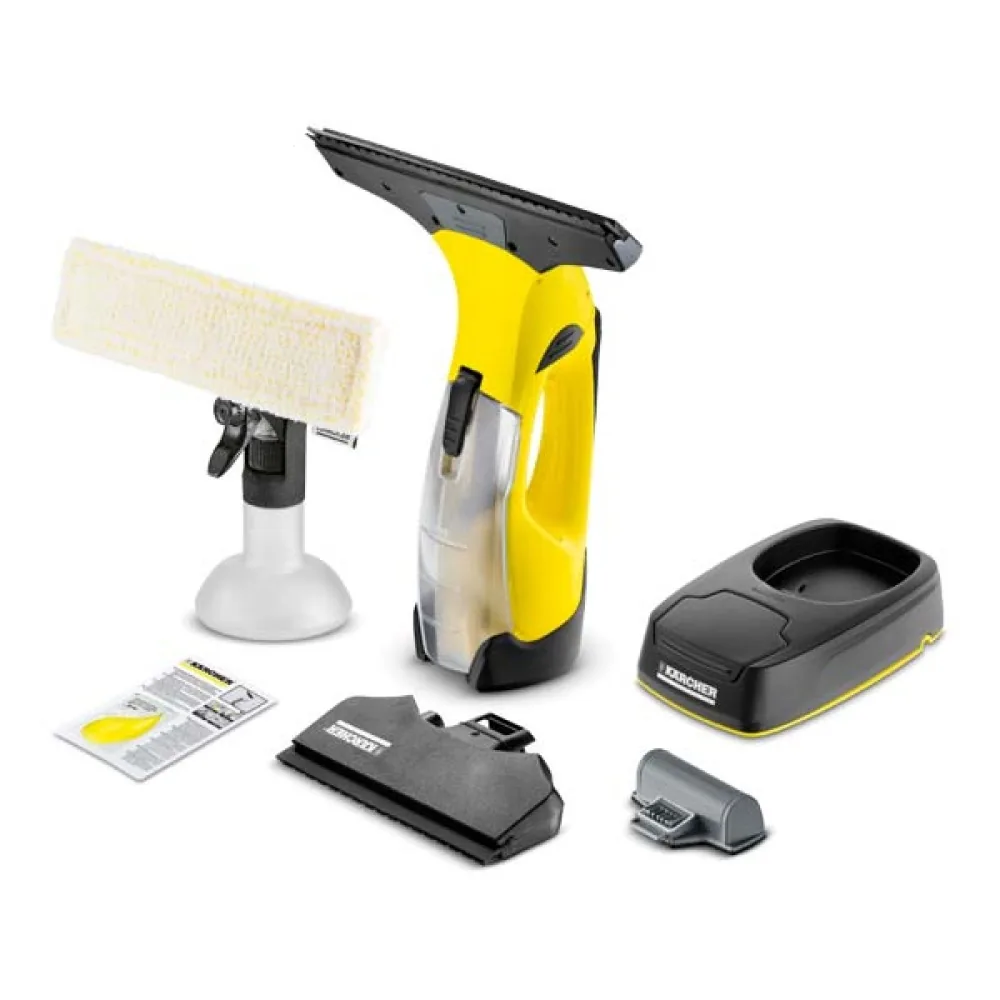 Kärcher WV 5 Plus N Fensterreiniger-Set mit zwei Akkus, Ladestation und Sprühflasche