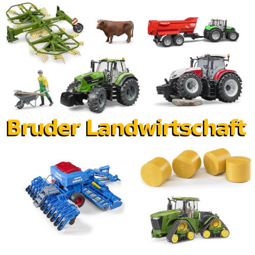 Bruder Spielzeug: Detailgetreue Traktoren, Anhänger, Mähdrescher und Zubehör für den Spielzeug-Bauernhof.