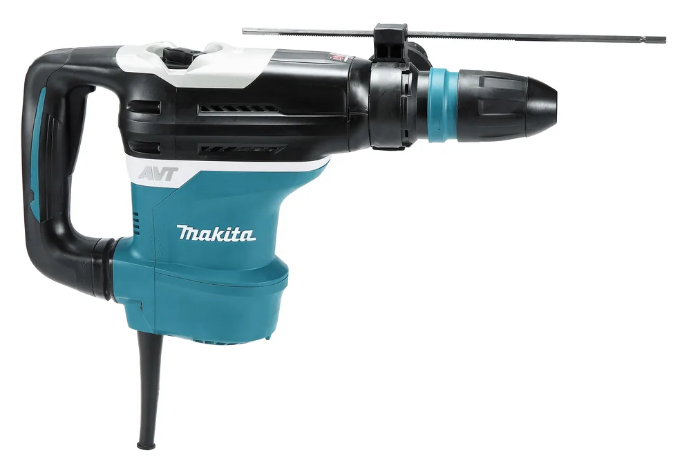 Makita HR4013C Kombihammer schräg mit eingesetztem Bohrer
