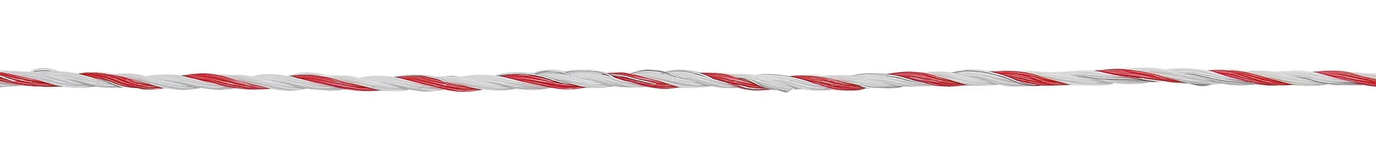 Kerbl TopLine Plus Litze 449523 rot-weiß, Detail der Litzenstruktur