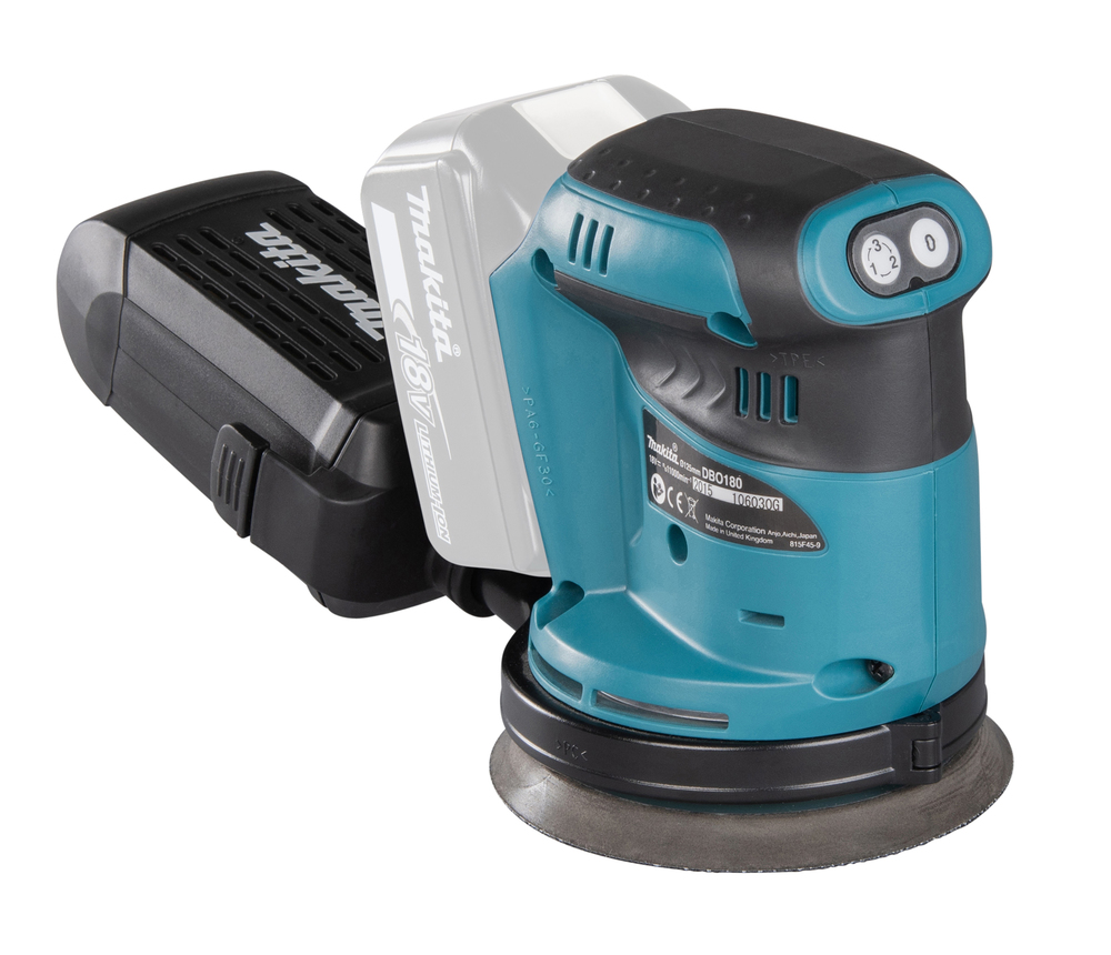 Makita DBO180Z Akku-Exzenterschleifer – Kompakte Leistung für präzises Schleifen