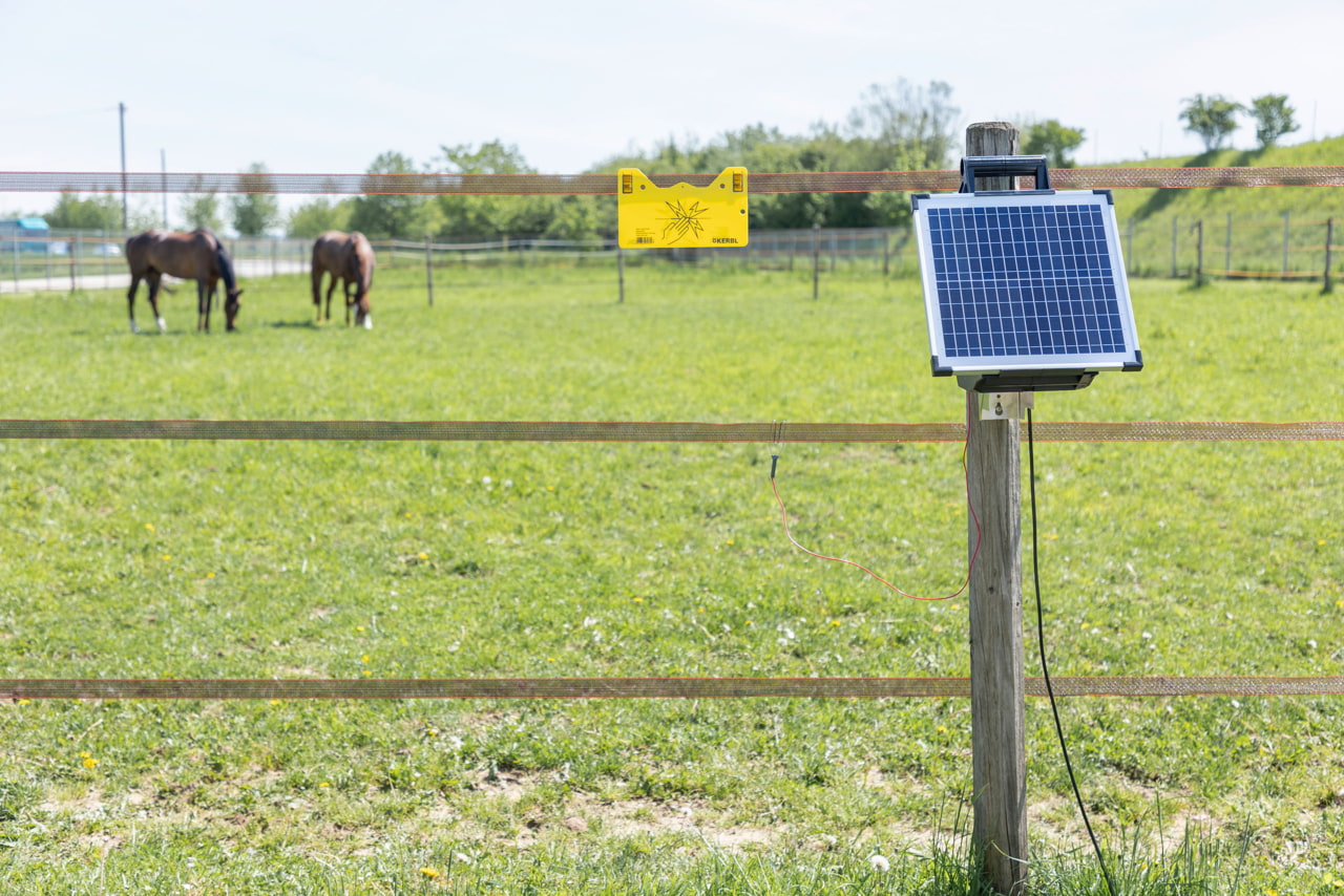 Kerbl Sun Power S 1500 Solargerät - Leistungsstarkes Solargerät für Weidezäune, ideal für Pferde- und Rinderweiden mit wenig Bewuchs.