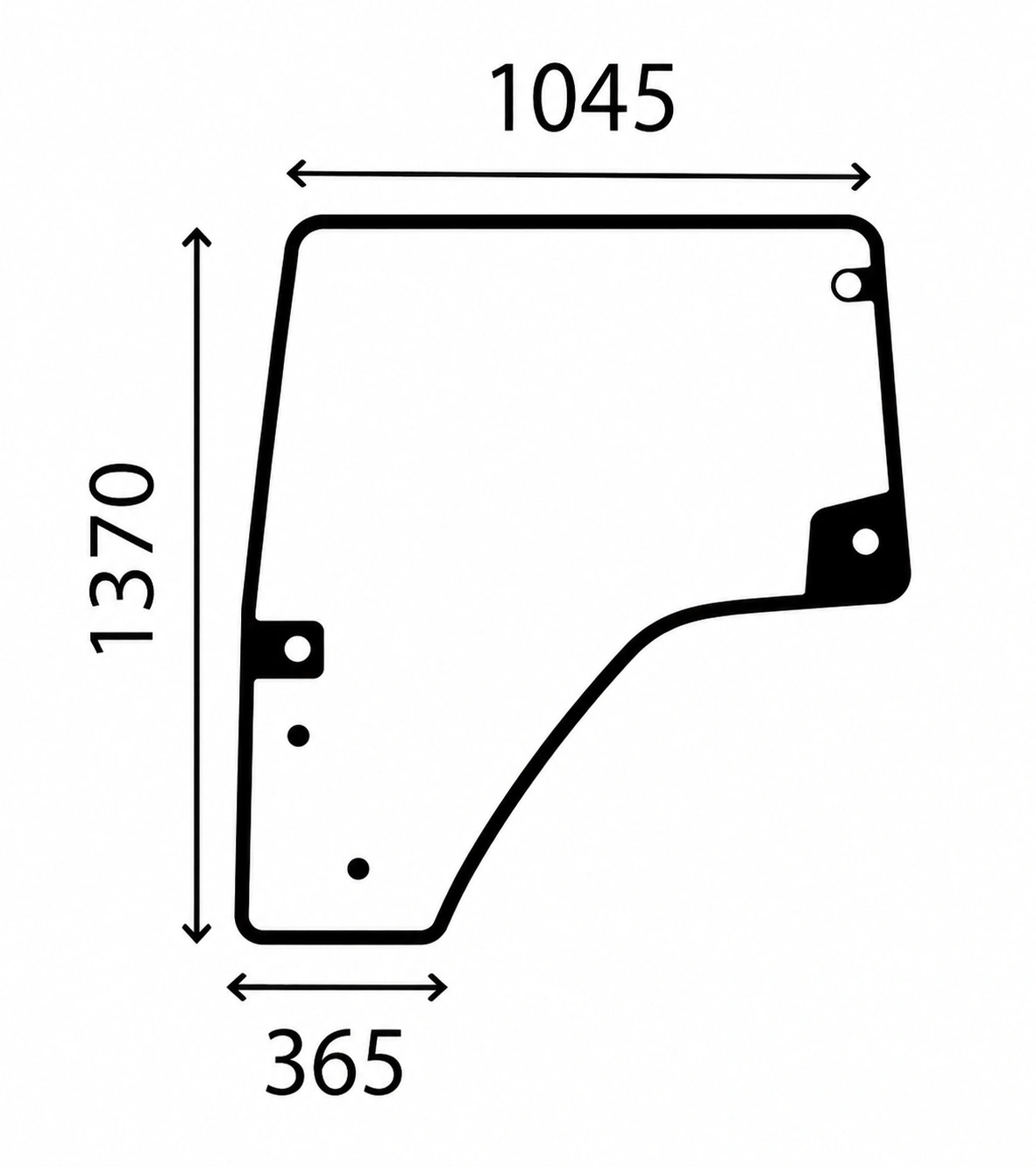 Original Deutz-Fahr Glasscheibe 0.015.5691.0 – Kabinenscheibe / Traktorscheibe für SDF Schlepper