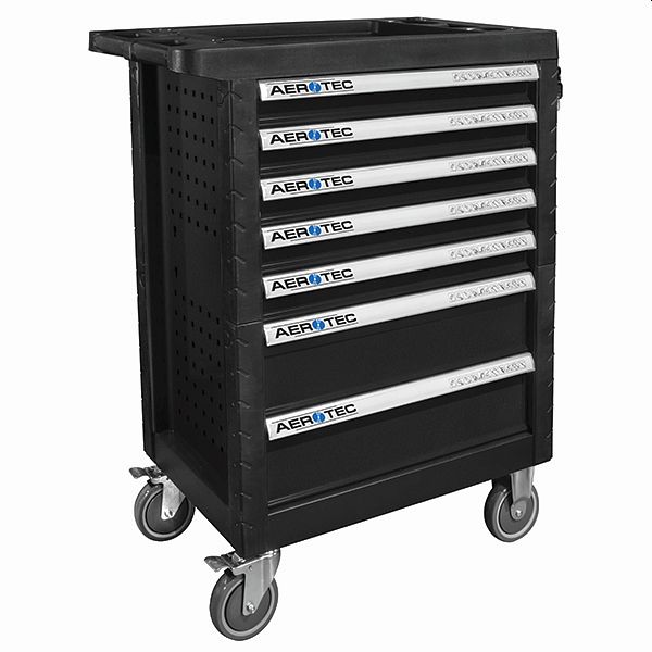 AEROTEC Werkstattwagen PRO | 165-teilig bestückt | Profi-Werkzeugwagen