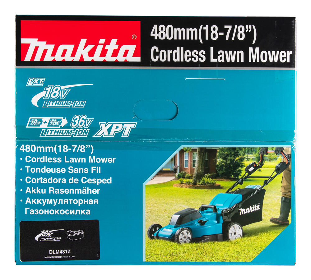 Makita DLM481Z Akku-Rasenmäher – Leistungsstark und leise für mittelgroße Rasenflächen