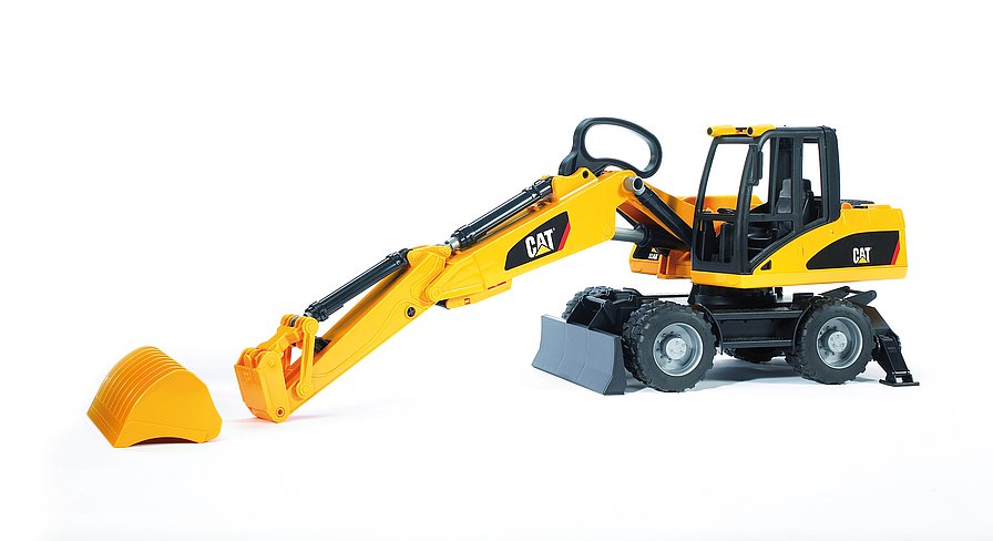 BRUDER Cat® Mobilbagger – Detailgetreues Baustellenfahrzeug im Maßstab 1:16