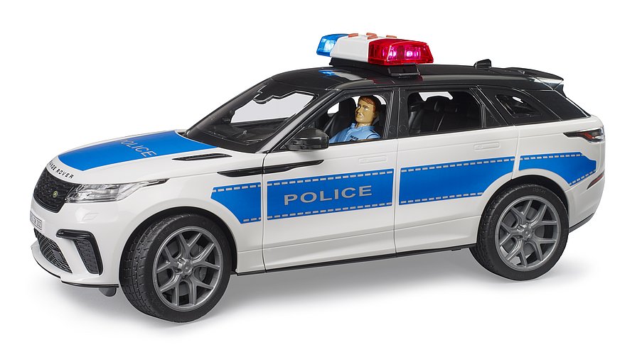 BRUDER Range Rover Velar Polizeifahrzeug mit Polizist – Authentisches Einsatzfahrzeug im Maßstab 1:16 BRUDER Range Rover Velar Polizeifahrzeug mit Polizist – Authentisches Einsatzfahrzeug im Maßstab 1:16