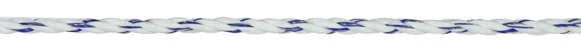 Kerbl Weidezaunlitze Premium Light 6 mm weiß-blau, gerade Nahaufnahme