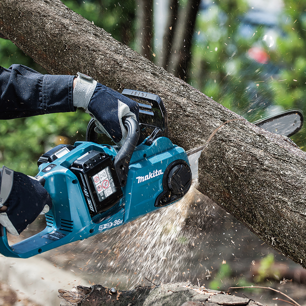 Makita DUC353Z – Leistungsstarke 2x18V Akku-Kettensäge mit bürstenlosem Motor und 35 cm Schwert