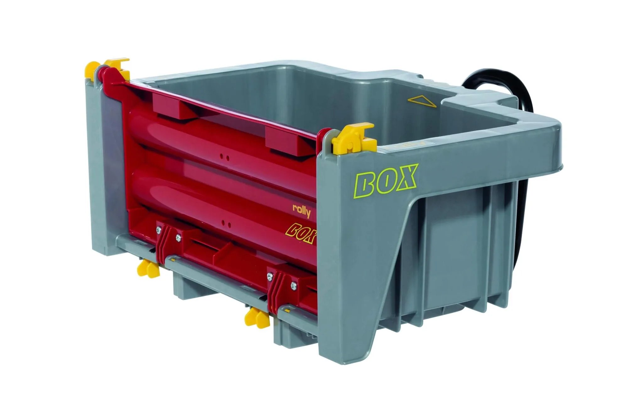 Rolly Toys rollyBox in Grau-Rot, Kipp-Transportbox-Anhänger für Kinder-Traktoren