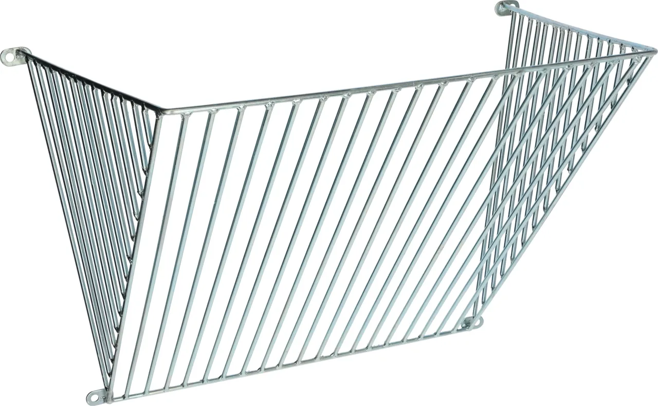 Kerbl Futtersparraufe aus verzinktem Draht, 20-mm-Gitter zur Wandmontage