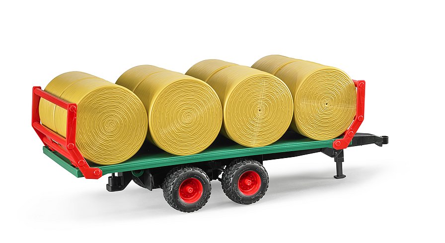 BRUDER Ballentransportanhänger mit 8 Rundballen – Detailgetreuer Anhänger im Maßstab 1:16 BRUDER Ballentransportanhänger mit 8 Rundballen – Detailgetreuer Anhänger im Maßstab 1:16