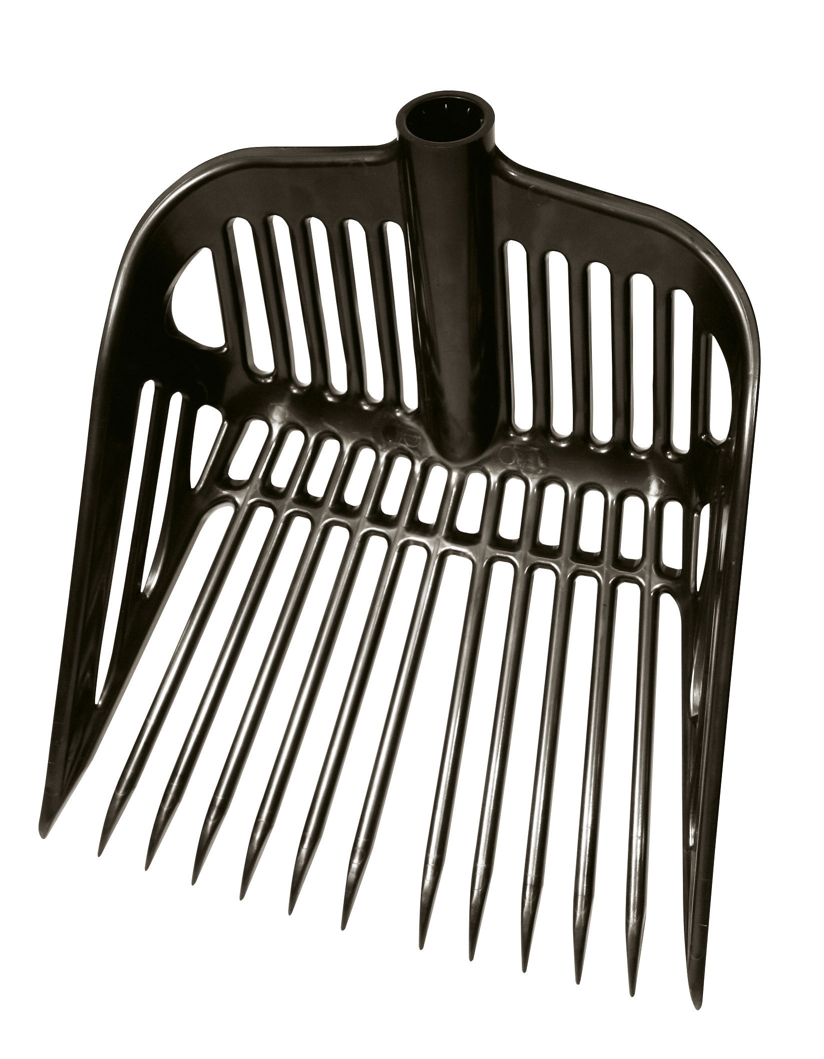 Kerbl Stall-,Streu- und Dunggabel aus hochwertigem Kunststoff,ideal für Landwirte und Tierhalter. Verstärkte Randzone mit 13 flexiblen Zinken,ohne Stiel.