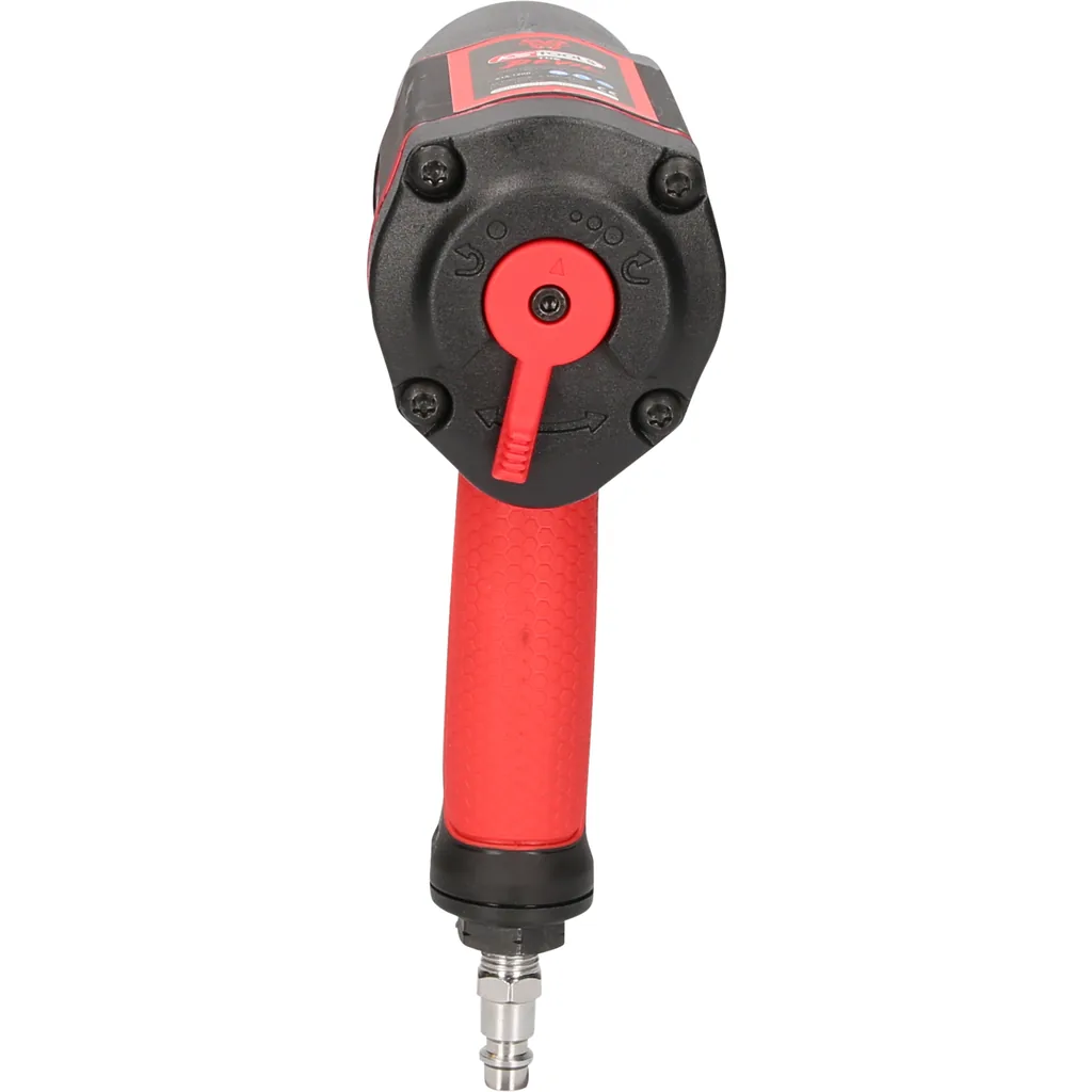 KS Tools 515.1200 THE DEVIL Schlagschrauber, Ansicht von unten mit Druckluftanschluss