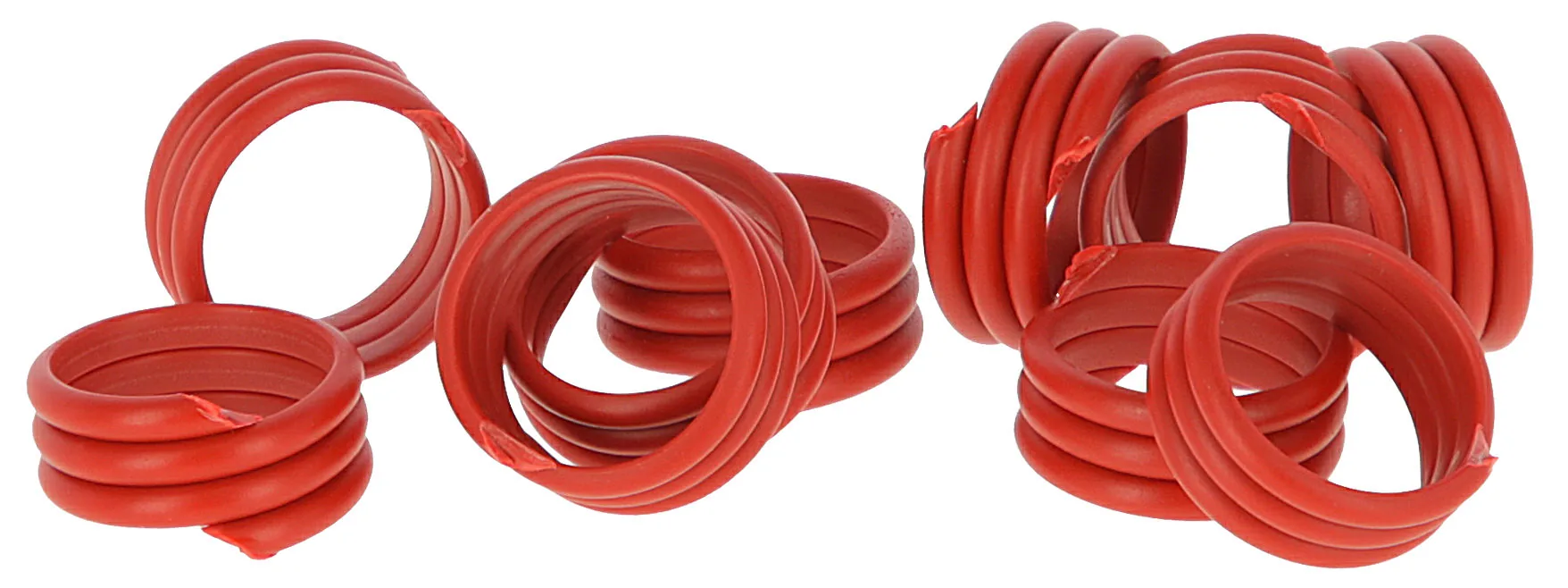 Kerbl Spiralringe 16 mm in Rot aus Kunststoff, mehrere Stück