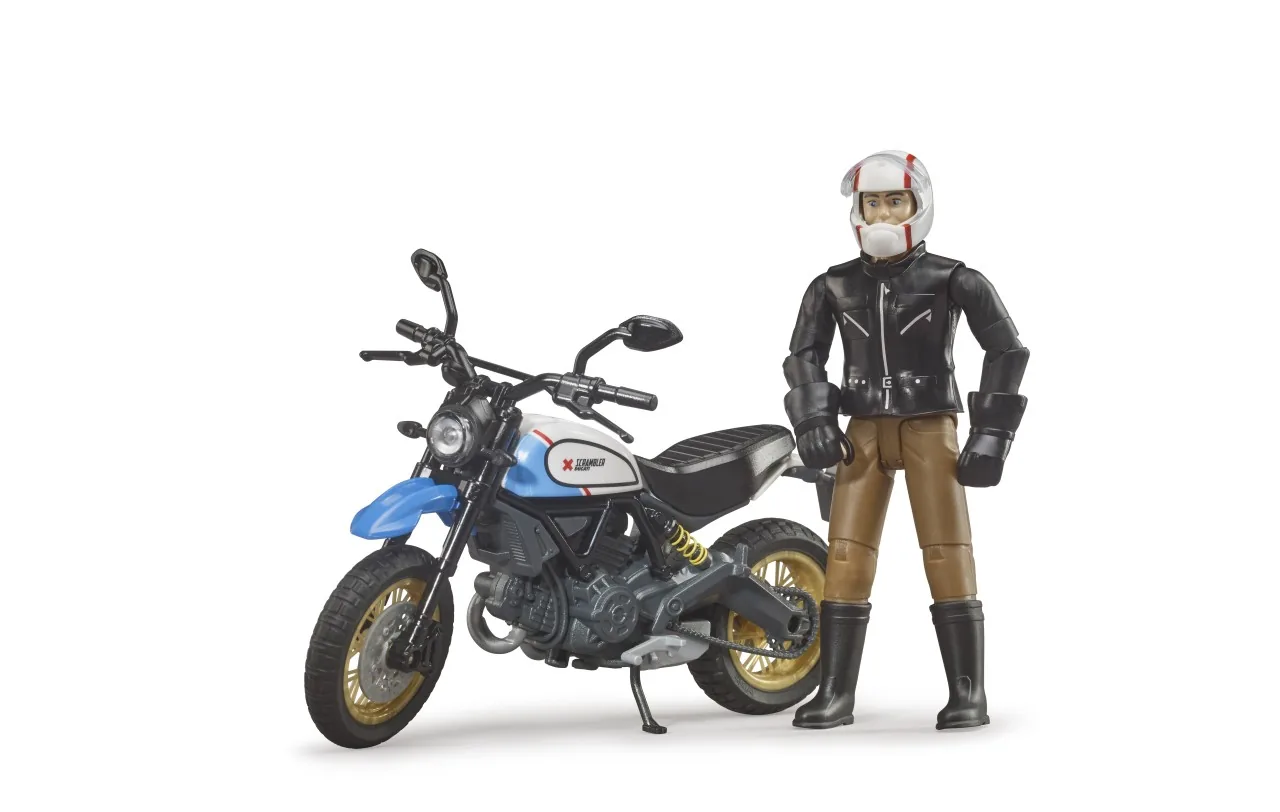 Bruder 63051 Scrambler Ducati Desert Sled mit bworld Fahrer (1:16), Produktbild