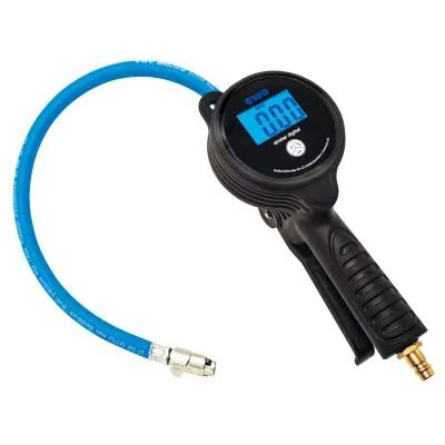 ewo Reifenfüller airstar digital mit Digitalanzeige, blauem Schlauch und Quick-Stecker