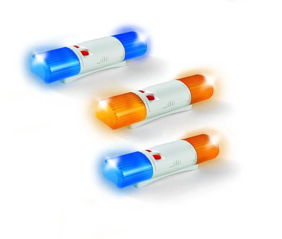 Rolly Toys rollyLight & Sound in Blau und Orange, Blinklicht mit Ton für Kinderfahrzeuge