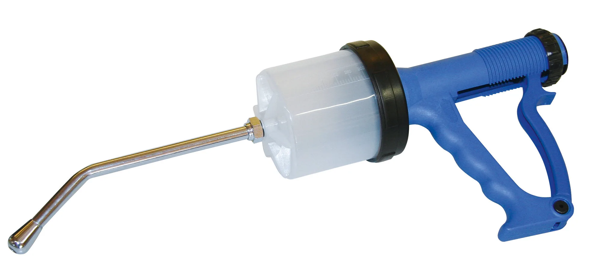 Kerbl Eingabespritze Drencher 300 ml mit blauem Griff, Flasche und gebogener Sonde