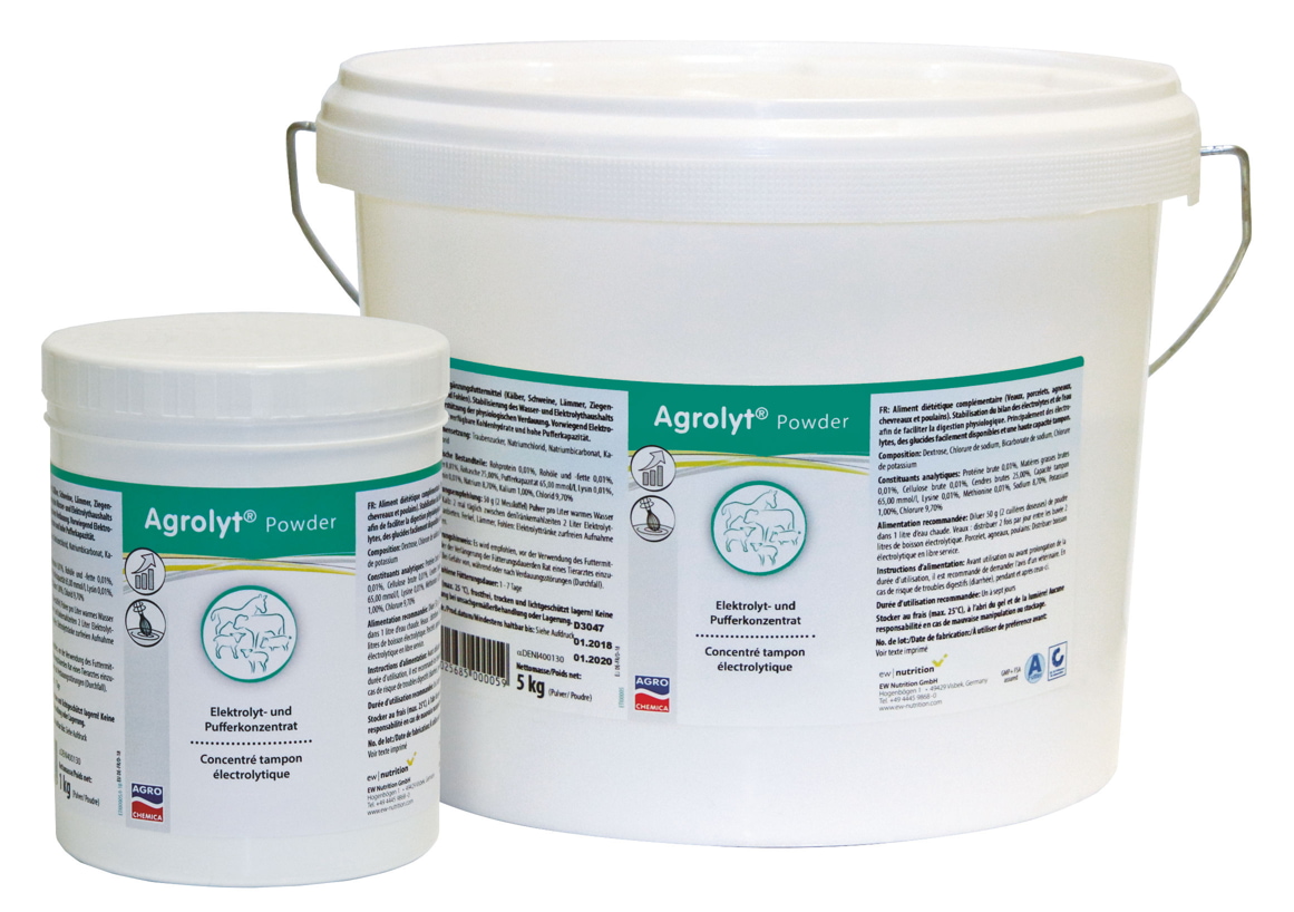 Agrolyt® Powder 1kg von Kerbl - Elektrolyt- und Pufferkonzentrat für Tiere zur Unterstützung der Verdauung Agrolyt® Powder 1kg von Kerbl - Elektrolyt- und Pufferkonzentrat für Tiere zur Unterstützung der Verdauung
