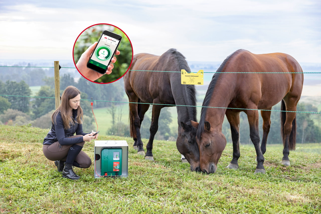 Kerbl Duo Power X 6000 smart – Effizientes und intelligentes Weidezaungerät für Landwirte und Tierhalter. Ideal für Pferde, Rinder und Schafe mit mittlerem bis starkem Bewuchs. Mit Anbindung an Cloud und App-Steuerung.
