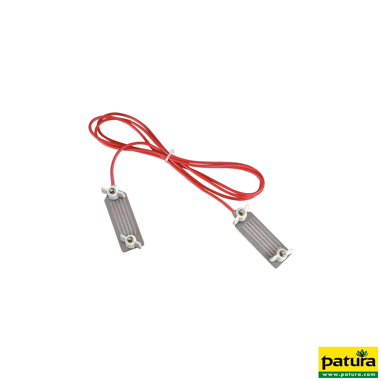 Patura Zaunverbindungskabel für Breitband mit zwei Paar Edelstahl-Klemmplatten für Bänder bis 40 mm